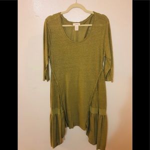 EUC Sundance Olive Green 3/4 Sleeve Fall Dress